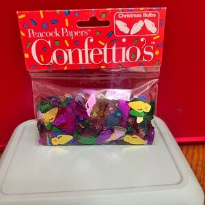 Vintage Christmas Bulb- sequins/ confetti